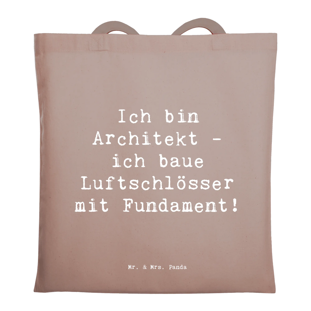Tote bag Saying Ich bin Architekt - ich baue Luftschlösser mit Fundament! Stoffbeutel, Badetasche, Laptoptasche, Beuteltasche, Tasche, Jutetasche, Einkaufstasche, Einkaufstüte, Umhängetasche, Shopper, Schultertasche, Tragetasche, Beutel, Jutebeutel, Strandtasche, Stofftasche, Beruf, Ausbildung, Jubiläum, Abschied, Rente, Kollege, Kollegin, Geschenk, Schenken, Arbeitskollege, Mitarbeiter, Firma, Danke, Dankeschön