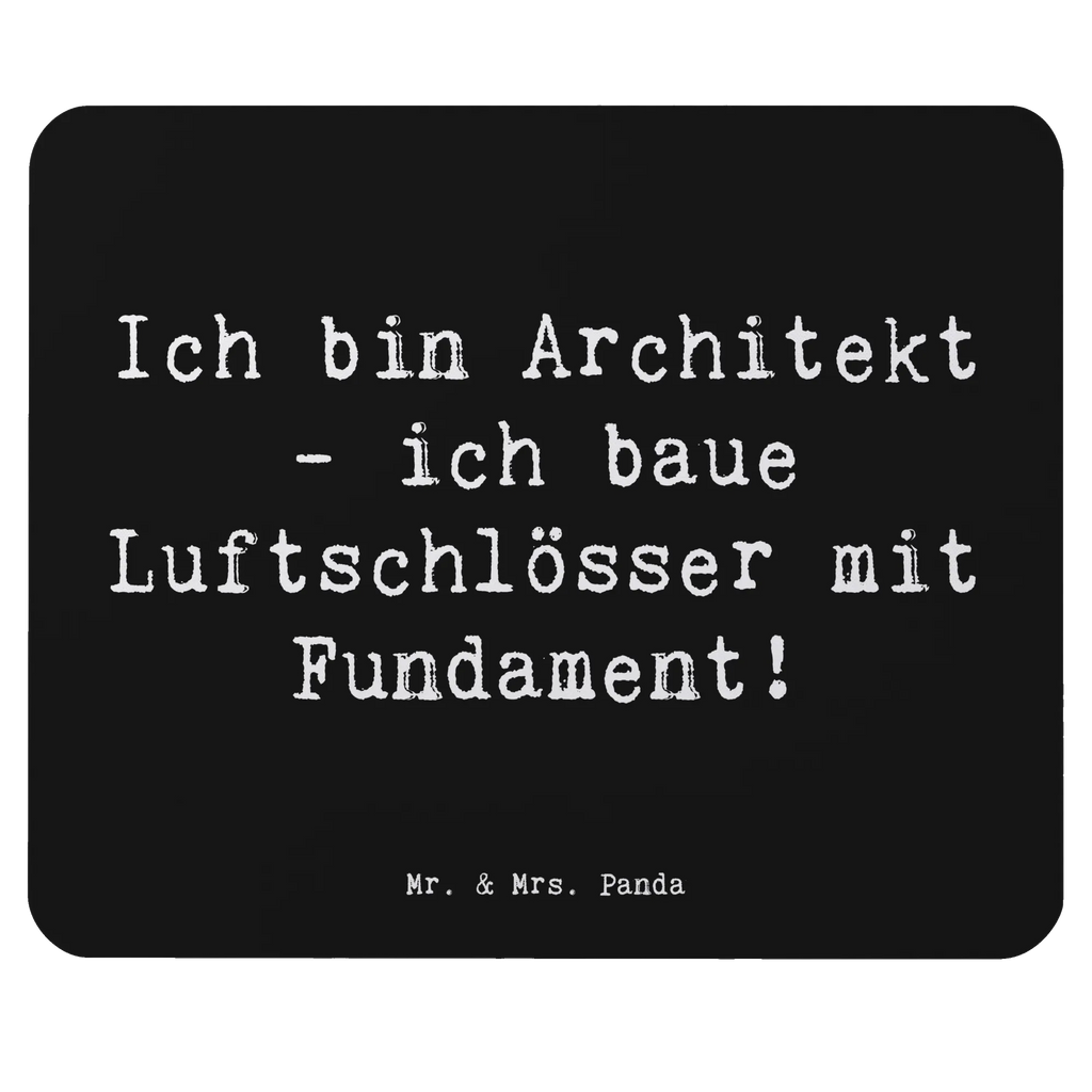 Mouse mat Saying Ich bin Architekt - ich baue Luftschlösser mit Fundament! Mauspad, Designer Mauspad, Mausunterlage, Einzigartiges Mauspad, Computer zubehör, PC Zubehör, Mauspad Büro, Mousepad, Büroausstattung, Arbeitszimmer, Beruf, Ausbildung, Jubiläum, Abschied, Rente, Kollege, Kollegin, Geschenk, Schenken, Arbeitskollege, Mitarbeiter, Firma, Danke, Dankeschön