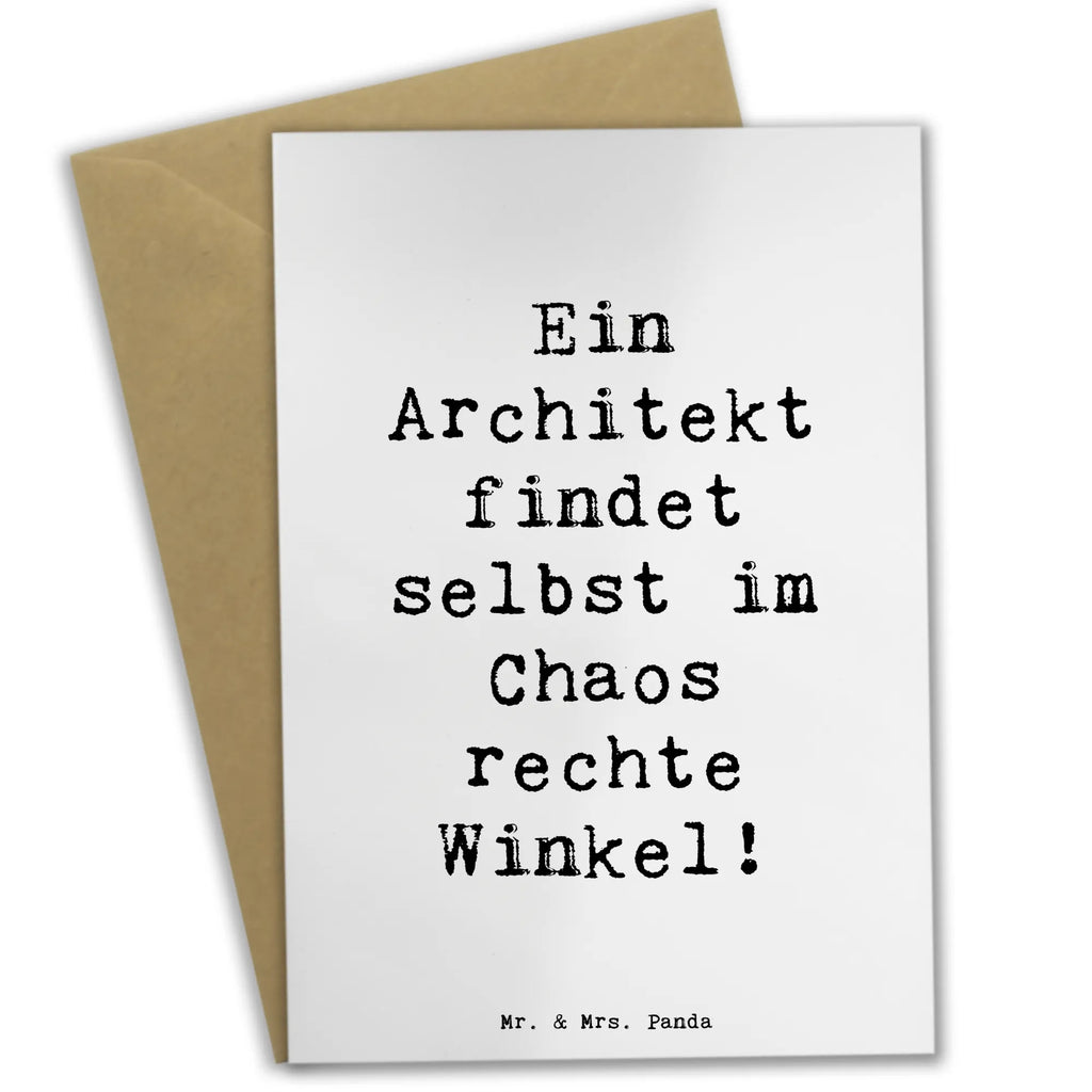 Greetings card Saying Ein Architekt findet selbst im Chaos rechte Winkel! Geburtstagskarte, Klappkarte, Hochzeitskarte, Grußkarte, Ansichtskarten, Einladungskarte, Karte, Glückwunschkarte, Beruf, Ausbildung, Jubiläum, Abschied, Rente, Kollege, Kollegin, Geschenk, Schenken, Arbeitskollege, Mitarbeiter, Firma, Danke, Dankeschön