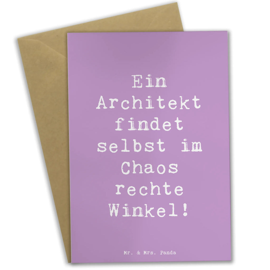 Greetings card Saying Ein Architekt findet selbst im Chaos rechte Winkel! Geburtstagskarte, Klappkarte, Hochzeitskarte, Grußkarte, Ansichtskarten, Einladungskarte, Karte, Glückwunschkarte, Beruf, Ausbildung, Jubiläum, Abschied, Rente, Kollege, Kollegin, Geschenk, Schenken, Arbeitskollege, Mitarbeiter, Firma, Danke, Dankeschön