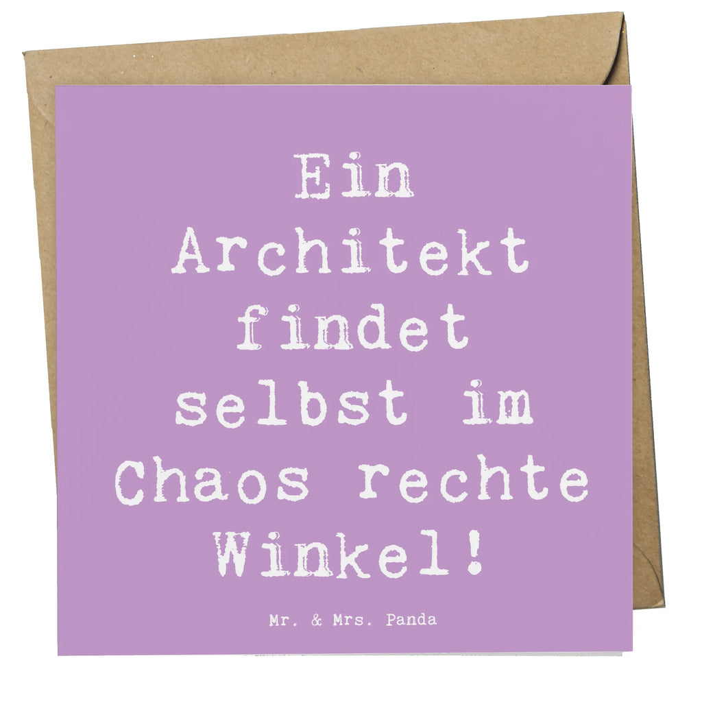 Deluxe Karte Spruch Ein Architekt findet selbst im Chaos rechte Winkel! Hochzeitskarte, Glückwunschkarte, Grußkarte, Einladungskarte, Karte, Hochwertige Klappkarte, Klappkarte, Geburtstagskarte, Hochwertige Grußkarte, Beruf, Ausbildung, Jubiläum, Abschied, Rente, Kollege, Kollegin, Geschenk, Schenken, Arbeitskollege, Mitarbeiter, Firma, Danke, Dankeschön