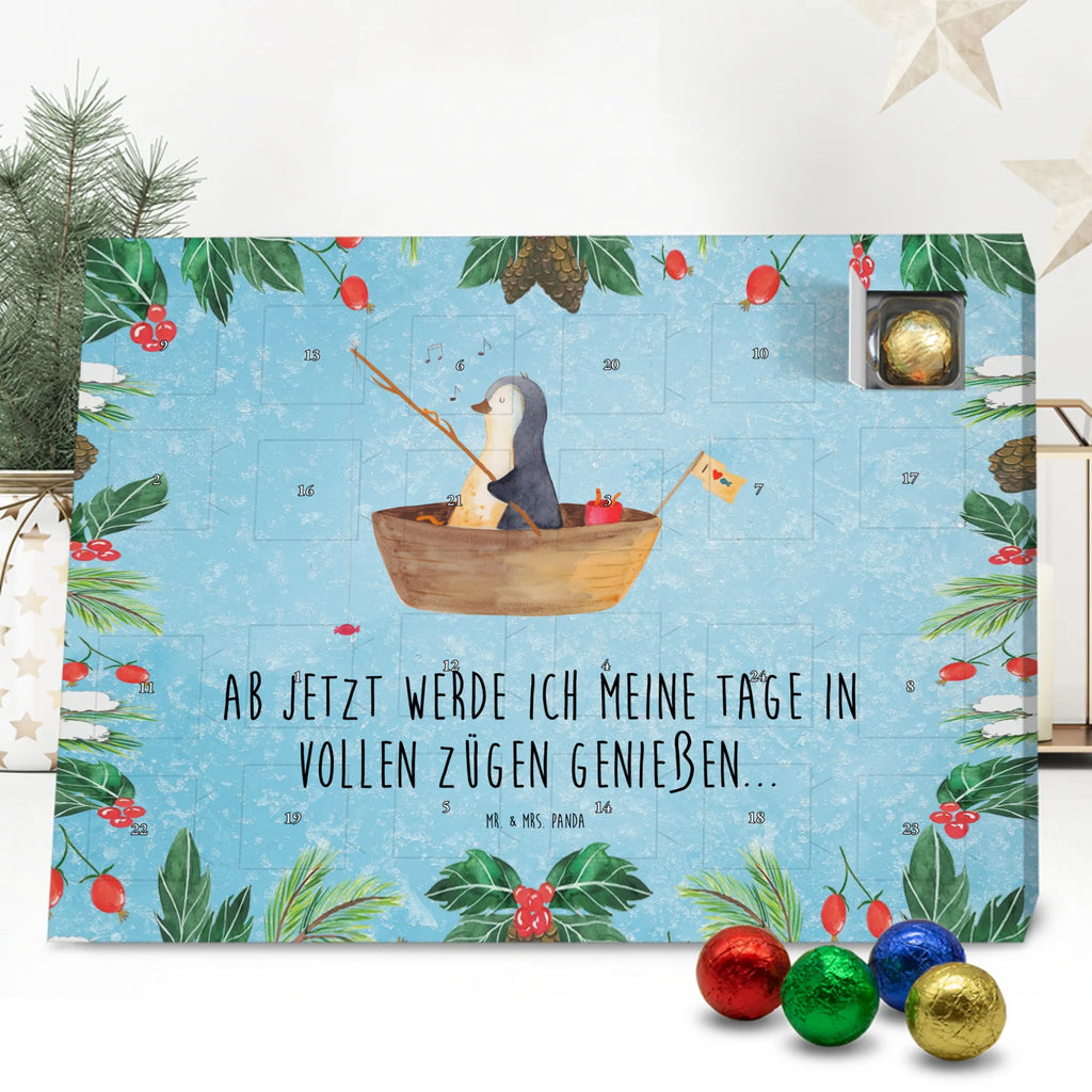 Chocolate advent calendar Penguin fishing boat North Pole, Penguins, divorce, love of life, separation, boat, enjoy, fishing boat, penguins, new beginning, fishing, gift idea heartache, new start