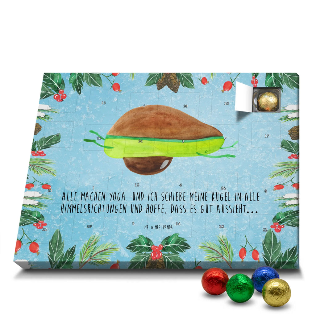 Chocolate advent calendar avocado yoga vegetables
