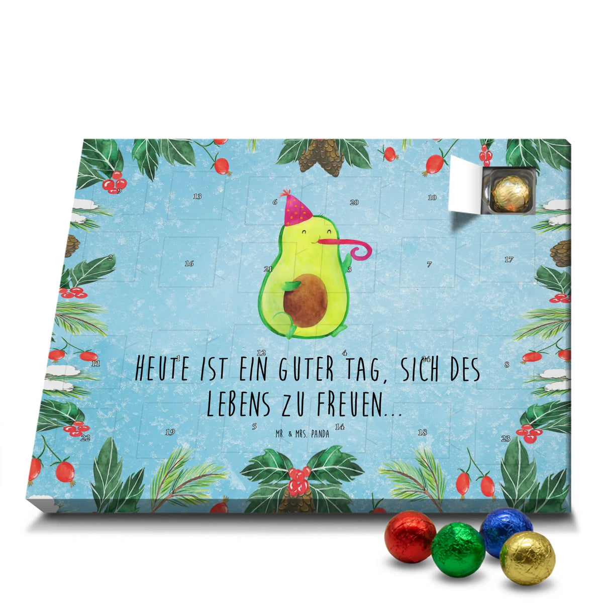 Schoko Adventskalender Avocado Feier