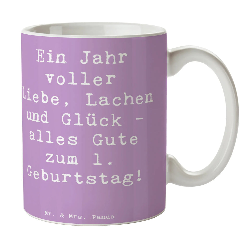 Tasse Spruch 1. Geburtstag Liebe Lachen Glück Keramiktasse, Tasse mit Motiven, Tasse, Tasse mit Zitaten, Teetasse, Porzellantasse, Kaffeetasse, Bürotasse, Geschenktasse, Geburtstag, Geburtstagsgeschenk, Geschenk