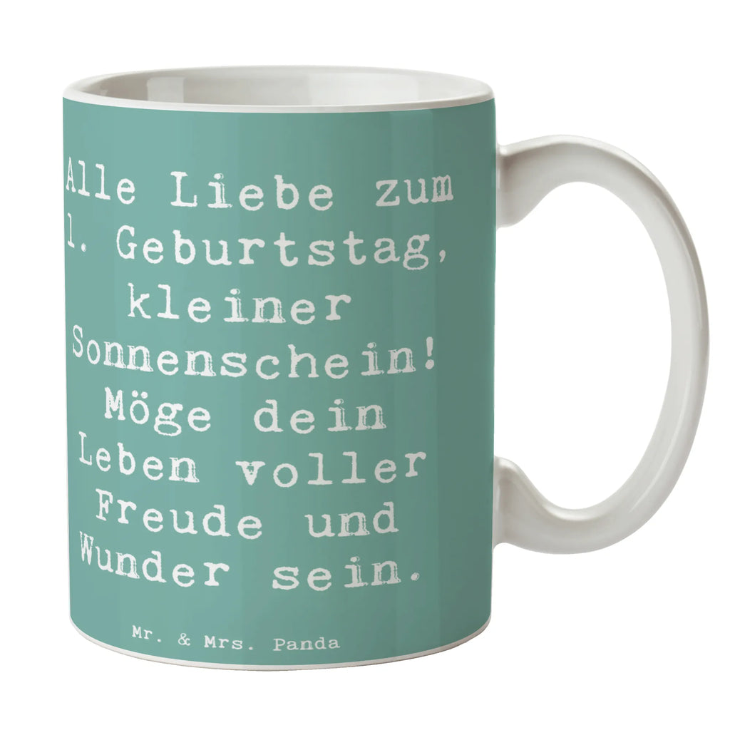 Tasse Spruch 1. Geburtstag Sonnenschein Tasse mit Motiven, Keramiktasse, Teetasse, Porzellantasse, Bürotasse, Tasse mit Zitaten, Tasse, Geschenktasse, Kaffeetasse, Geburtstag, Geburtstagsgeschenk, Geschenk