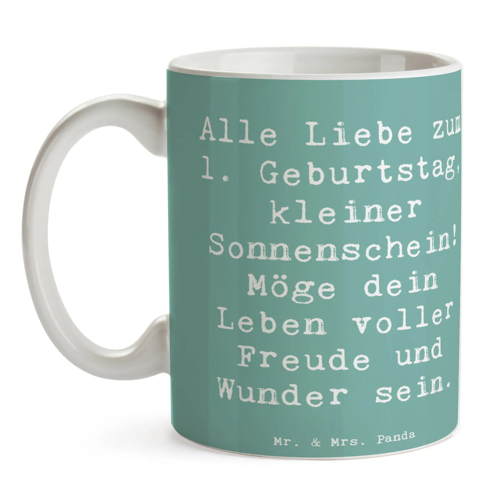 Tasse Spruch 1. Geburtstag Sonnenschein Tasse mit Motiven, Keramiktasse, Teetasse, Porzellantasse, Bürotasse, Tasse mit Zitaten, Tasse, Geschenktasse, Kaffeetasse, Geburtstag, Geburtstagsgeschenk, Geschenk