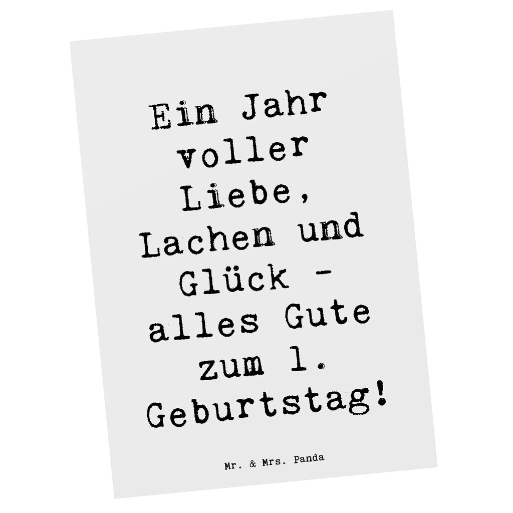Postcard Saying Ein Jahr voller Liebe, Lachen und Glück - alles Gute zum 1. Geburtstag! Ansichtskarten, Dankeskarte, Geschenkkarte, Postkarte, Einladung Geburtstag, Karte, Einladungskarte, Ansichtskarte, Einladung, Einladungskarten Geburtstag, Grußkarte, Geburtstagskarte, Geburtstag, Geburtstagsgeschenk, Geschenk