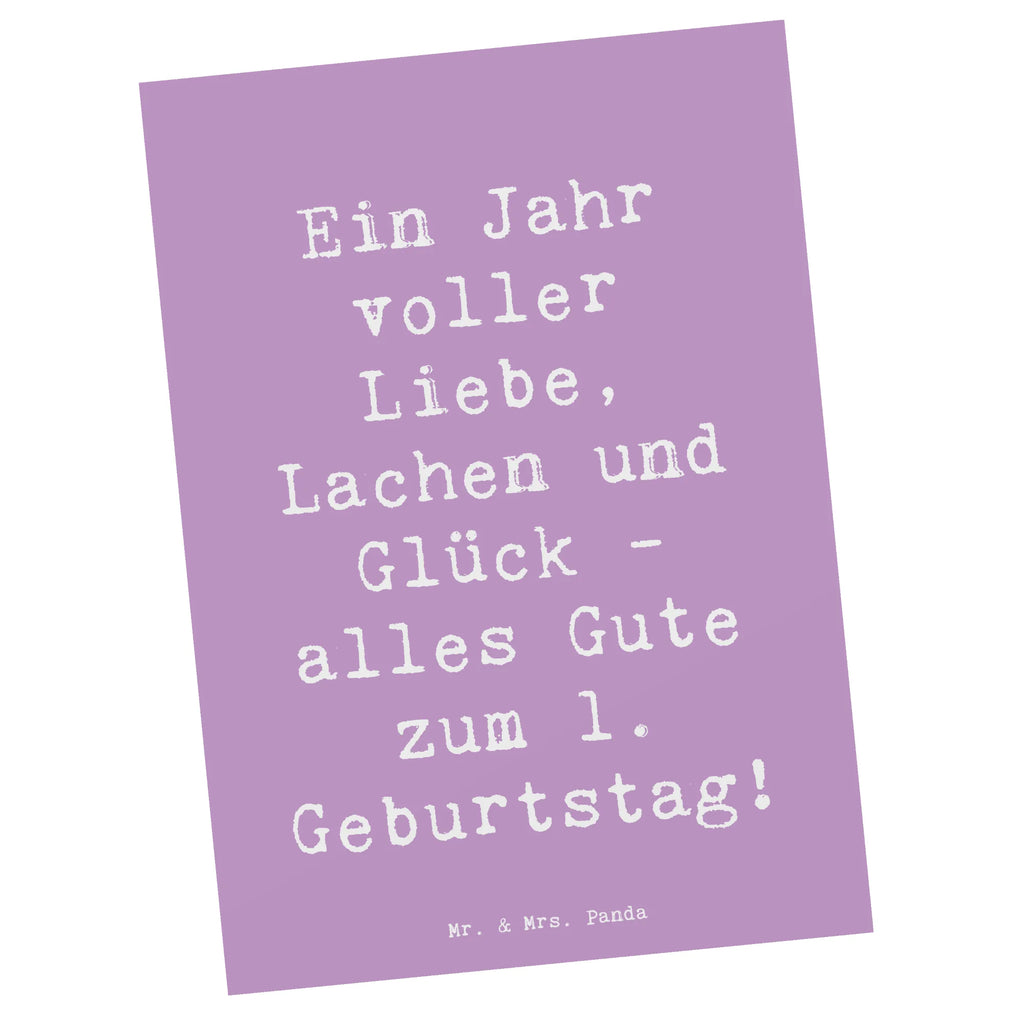 Postcard Saying Ein Jahr voller Liebe, Lachen und Glück - alles Gute zum 1. Geburtstag! Ansichtskarten, Dankeskarte, Geschenkkarte, Postkarte, Einladung Geburtstag, Karte, Einladungskarte, Ansichtskarte, Einladung, Einladungskarten Geburtstag, Grußkarte, Geburtstagskarte, Geburtstag, Geburtstagsgeschenk, Geschenk
