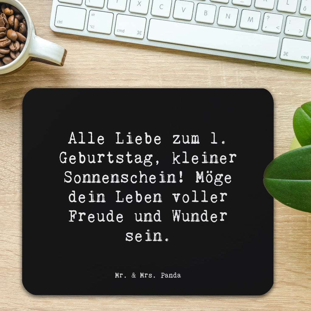 Mouse mat Saying Alle Liebe zum 1. Geburtstag, kleiner Sonnenschein! Möge dein Leben voller Freude und Wunder sein. Mauspad Büro, Mauspad, Mousepad, PC Zubehör, Einzigartiges Mauspad, Mausunterlage, Designer Mauspad, Büroausstattung, Arbeitszimmer, Computer zubehör, Geburtstag, Geburtstagsgeschenk, Geschenk