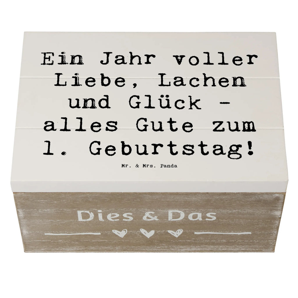 Holzkiste Spruch 1. Geburtstag Liebe Lachen Glück Kiste, Schatzkiste, Holzkiste, Aufbewahrungsbox, XXL, Erinnerungsbox, Erinnerungskiste, Truhe, Schatulle, Dekokiste, Geschenkbox, Geschenkdose, Geburtstag, Geburtstagsgeschenk, Geschenk