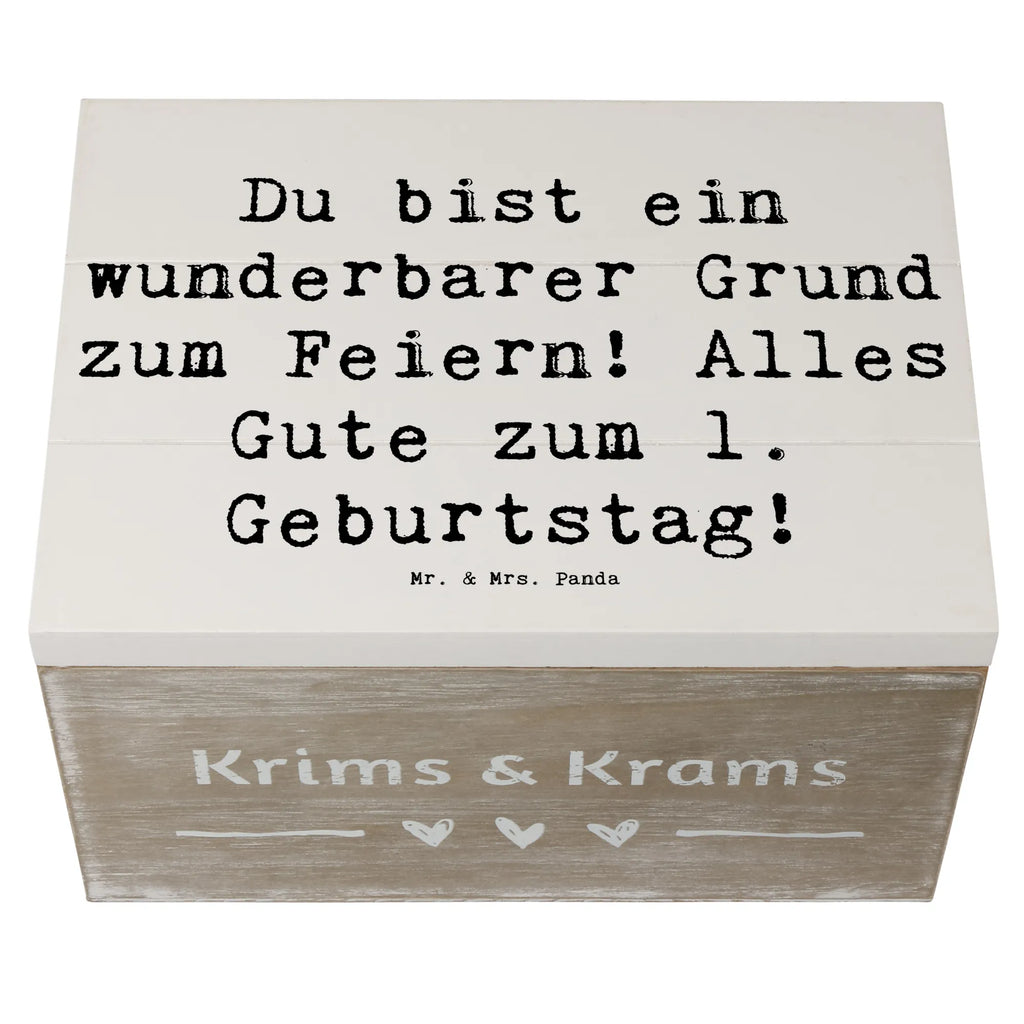 Holzkiste Spruch 1. Geburtstag Feiern Erinnerungsbox, Dekokiste, Holzkiste, Schatzkiste, Geschenkdose, Erinnerungskiste, XXL, Aufbewahrungsbox, Kiste, Schatulle, Truhe, Geschenkbox, Geburtstag, Geburtstagsgeschenk, Geschenk