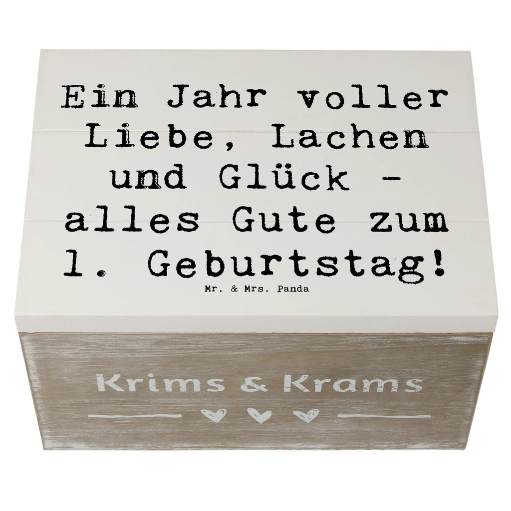 Holzkiste Spruch 1. Geburtstag Liebe Lachen Glück Kiste, Schatzkiste, Holzkiste, Aufbewahrungsbox, XXL, Erinnerungsbox, Erinnerungskiste, Truhe, Schatulle, Dekokiste, Geschenkbox, Geschenkdose, Geburtstag, Geburtstagsgeschenk, Geschenk