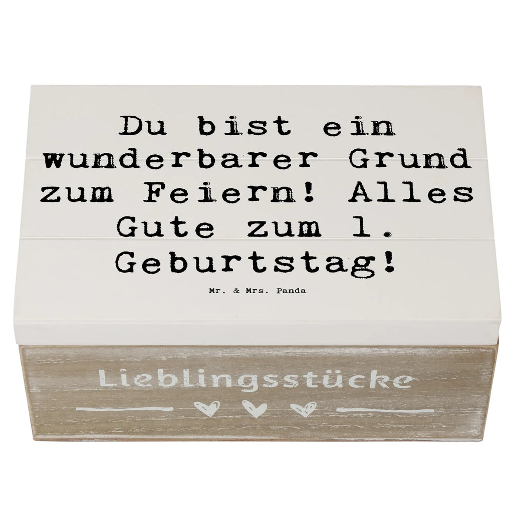 Holzkiste Spruch 1. Geburtstag Feiern Erinnerungsbox, Dekokiste, Holzkiste, Schatzkiste, Geschenkdose, Erinnerungskiste, XXL, Aufbewahrungsbox, Kiste, Schatulle, Truhe, Geschenkbox, Geburtstag, Geburtstagsgeschenk, Geschenk