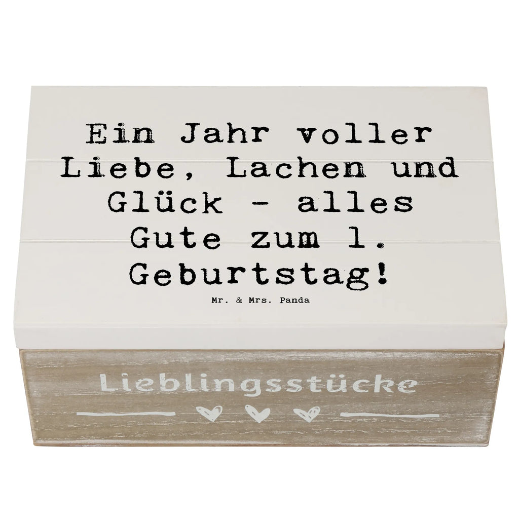 Holzkiste Spruch 1. Geburtstag Liebe Lachen Glück Kiste, Schatzkiste, Holzkiste, Aufbewahrungsbox, XXL, Erinnerungsbox, Erinnerungskiste, Truhe, Schatulle, Dekokiste, Geschenkbox, Geschenkdose, Geburtstag, Geburtstagsgeschenk, Geschenk