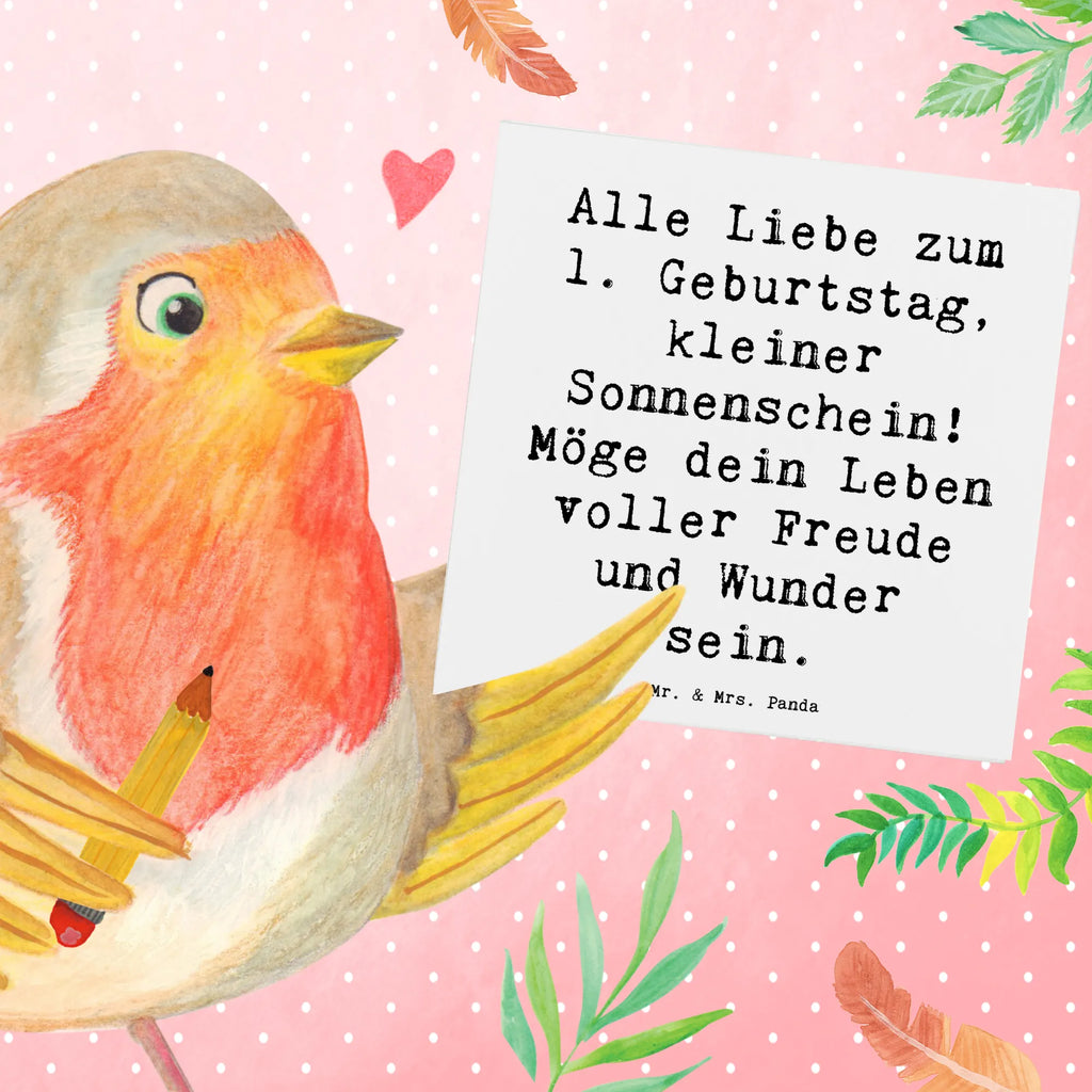 Deluxe Karte Spruch 1. Geburtstag Sonnenschein Klappkarte, Grußkarte, Glückwunschkarte, Hochzeitskarte, Hochwertige Grußkarte, Karte, Geburtstagskarte, Hochwertige Klappkarte, Einladungskarte, Geburtstag, Geburtstagsgeschenk, Geschenk