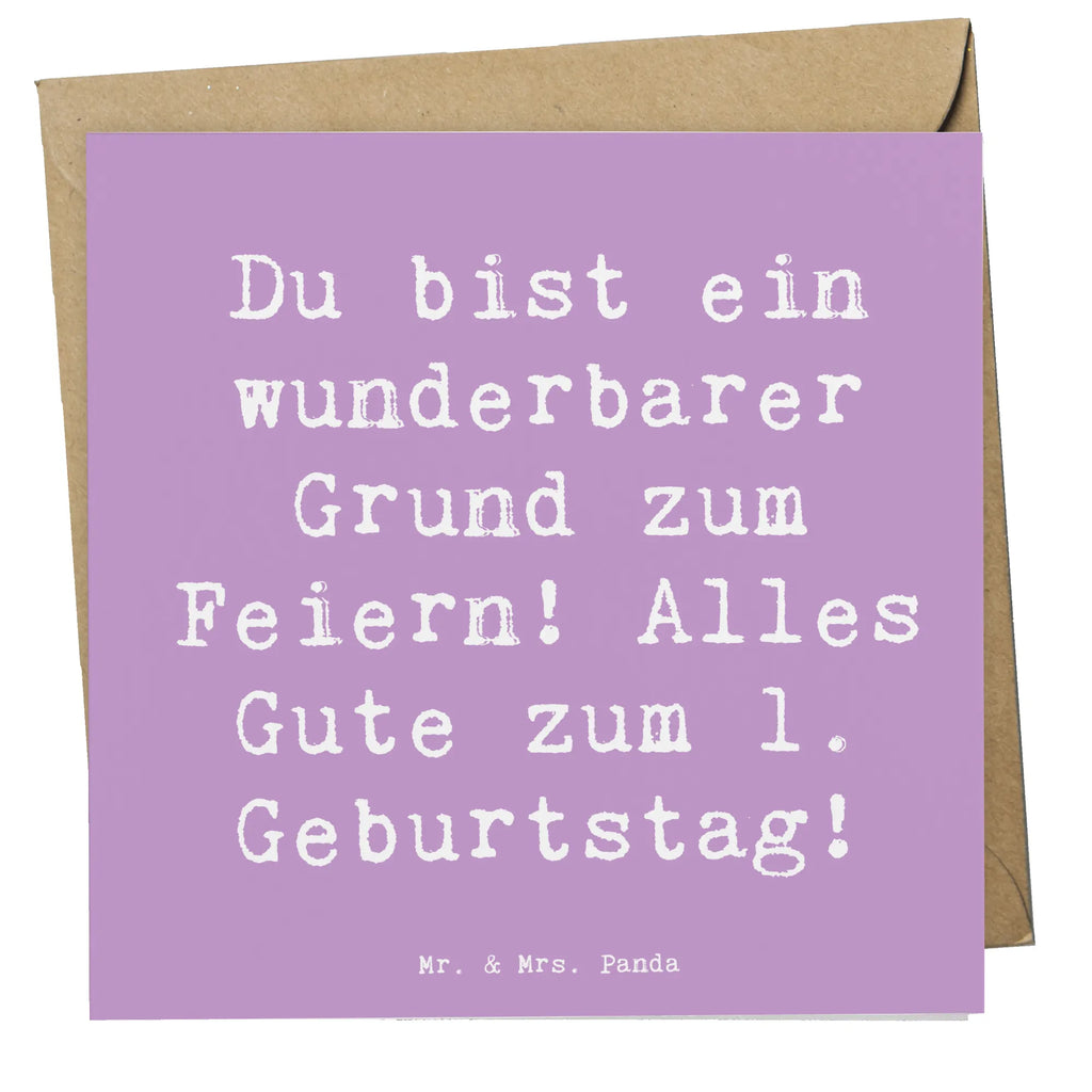 Deluxe Karte Spruch 1. Geburtstag Feiern Karte, Grußkarte, Einladungskarte, Glückwunschkarte, Hochwertige Klappkarte, Klappkarte, Geburtstagskarte, Hochzeitskarte, Hochwertige Grußkarte, Geburtstag, Geburtstagsgeschenk, Geschenk