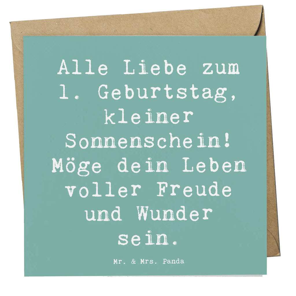 Deluxe Karte Spruch 1. Geburtstag Sonnenschein Klappkarte, Grußkarte, Glückwunschkarte, Hochzeitskarte, Hochwertige Grußkarte, Karte, Geburtstagskarte, Hochwertige Klappkarte, Einladungskarte, Geburtstag, Geburtstagsgeschenk, Geschenk