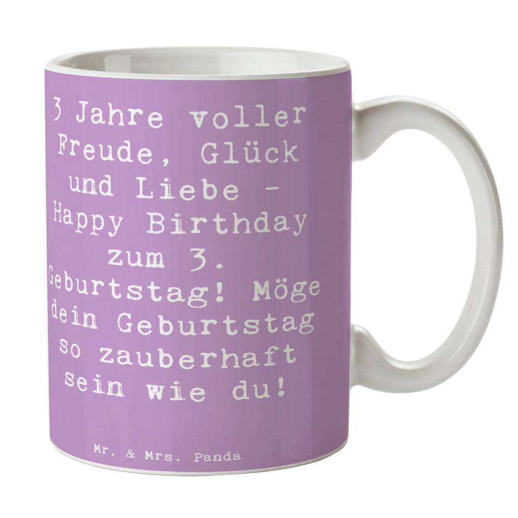 Tasse Spruch 3. Geburtstag Freude Porzellantasse, Bürotasse, Tasse mit Zitaten, Keramiktasse, Geschenktasse, Tasse, Kaffeetasse, Tasse mit Motiven, Teetasse, Geburtstag, Geburtstagsgeschenk, Geschenk