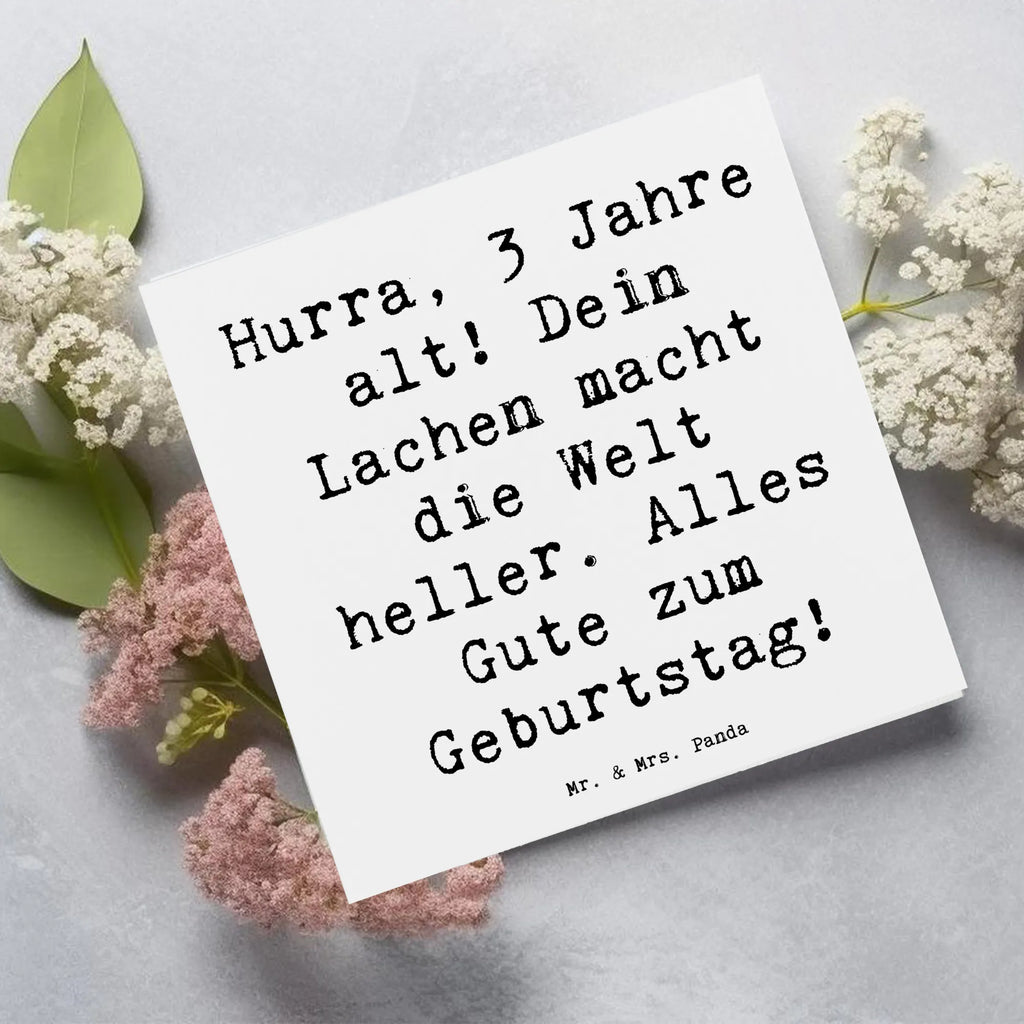 Deluxe Karte Spruch 3. Geburtstag Jubel Karte, Einladungskarte, Glückwunschkarte, Grußkarte, Hochzeitskarte, Geburtstagskarte, Hochwertige Klappkarte, Hochwertige Grußkarte, Klappkarte, Geburtstag, Geburtstagsgeschenk, Geschenk