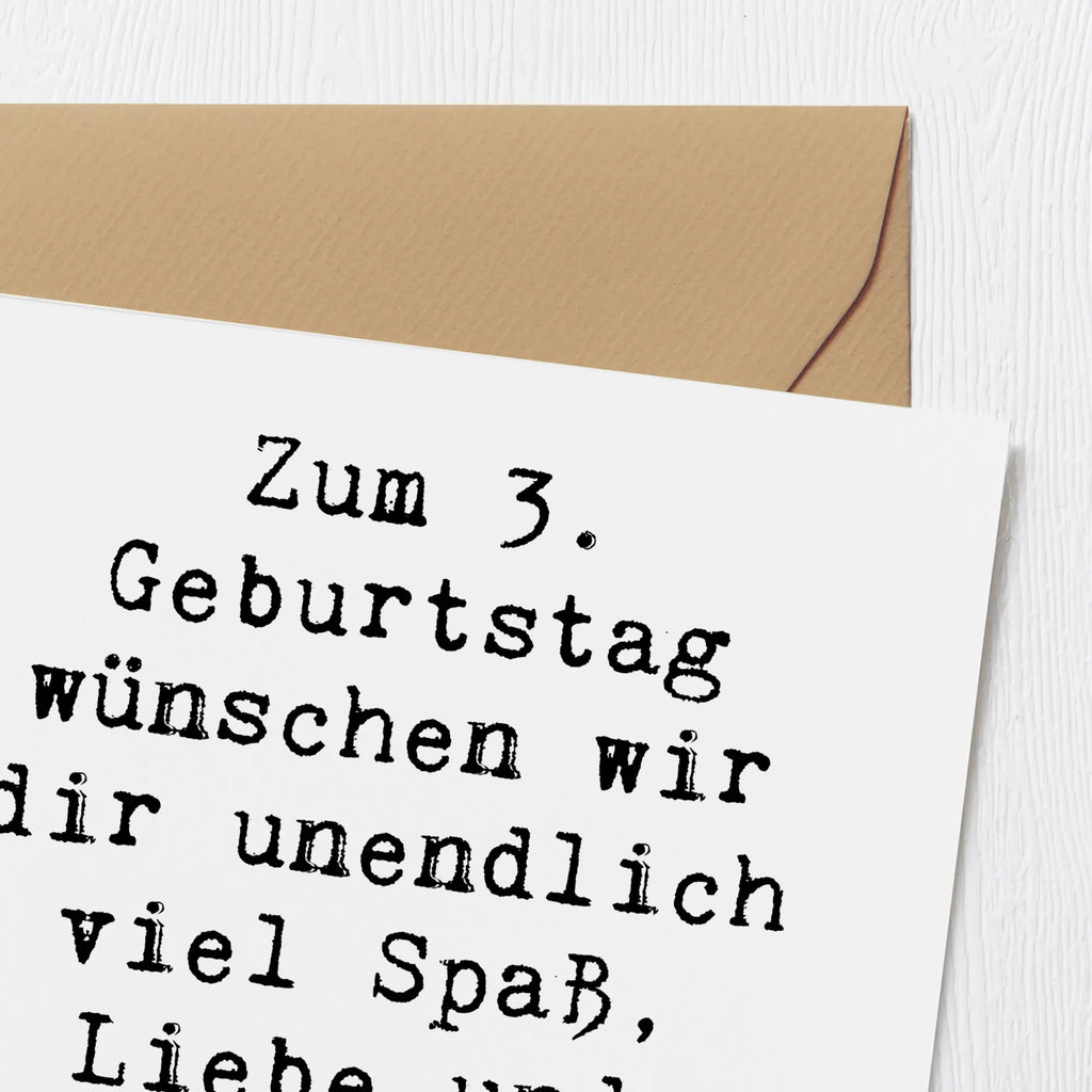 Deluxe Karte Spruch 3. Geburtstag Hochwertige Klappkarte, Karte, Klappkarte, Hochwertige Grußkarte, Glückwunschkarte, Einladungskarte, Grußkarte, Hochzeitskarte, Geburtstagskarte, Geburtstag, Geburtstagsgeschenk, Geschenk