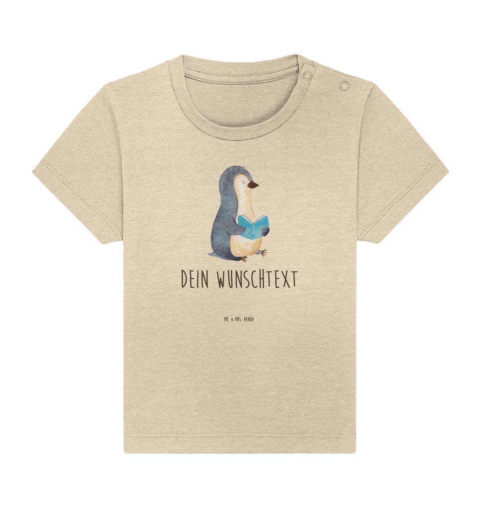 Personalisiertes Baby Shirt Pinguin Buch Personalisiertes Baby T-Shirt, Personalisiertes Jungen Baby T-Shirt, Personalisiertes Mädchen Baby T-Shirt, Personalisiertes Shirt, Pinguin, Pinguine, Buch, Lesen, Bücherwurm, Nichtstun, Faulenzen, Ferien, Urlaub, Freizeit