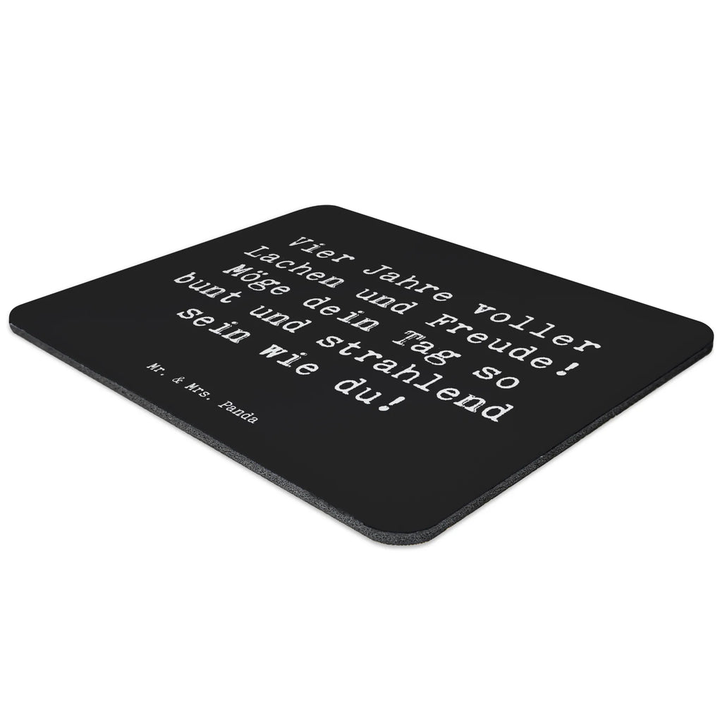 Mouse mat Saying Vier Jahre voller Lachen und Freude! Möge dein Tag so bunt und strahlend sein wie du! PC Zubehör, Büroausstattung, Mauspad, Mousepad, Einzigartiges Mauspad, Mauspad Büro, Mausunterlage, Computer zubehör, Arbeitszimmer, Designer Mauspad, Geburtstag, Geburtstagsgeschenk, Geschenk