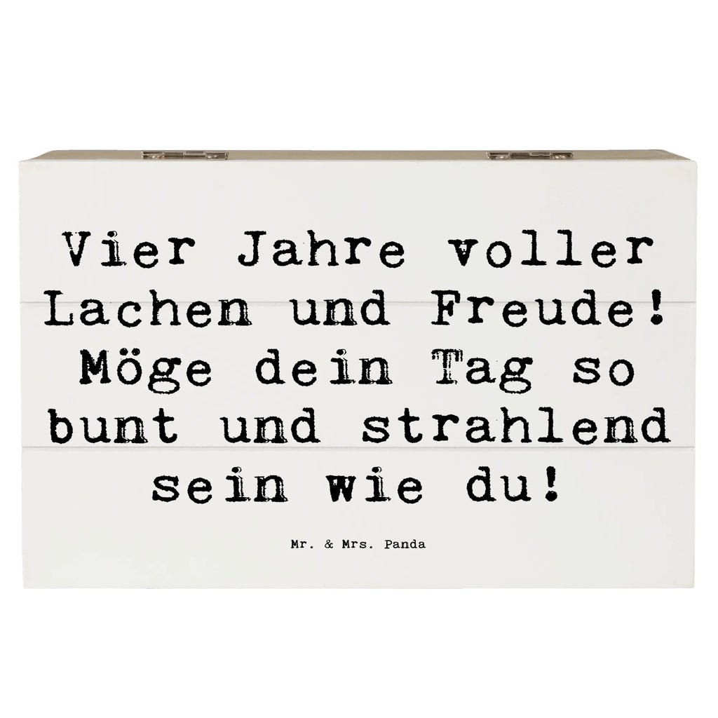 Holzkiste Spruch 4. Geburtstag Freude Dekokiste, Kiste, Truhe, Schatzkiste, Schatulle, XXL, Erinnerungsbox, Holzkiste, Aufbewahrungsbox, Geschenkdose, Geschenkbox, Erinnerungskiste, Geburtstag, Geburtstagsgeschenk, Geschenk