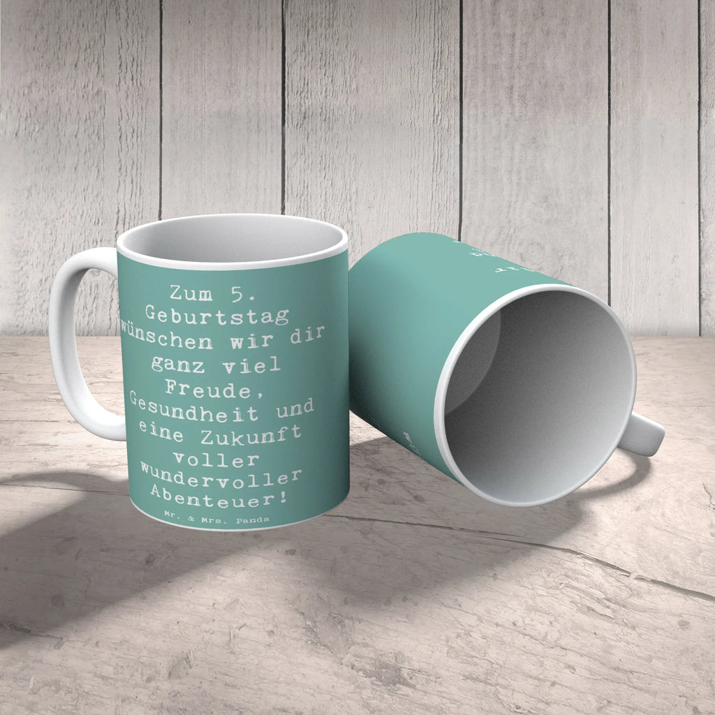 Tasse Spruch 5. Geburtstag Freude Teetasse, Kaffeetasse, Porzellantasse, Bürotasse, Tasse mit Zitaten, Tasse, Geschenktasse, Keramiktasse, Tasse mit Motiven, Geburtstag, Geburtstagsgeschenk, Geschenk