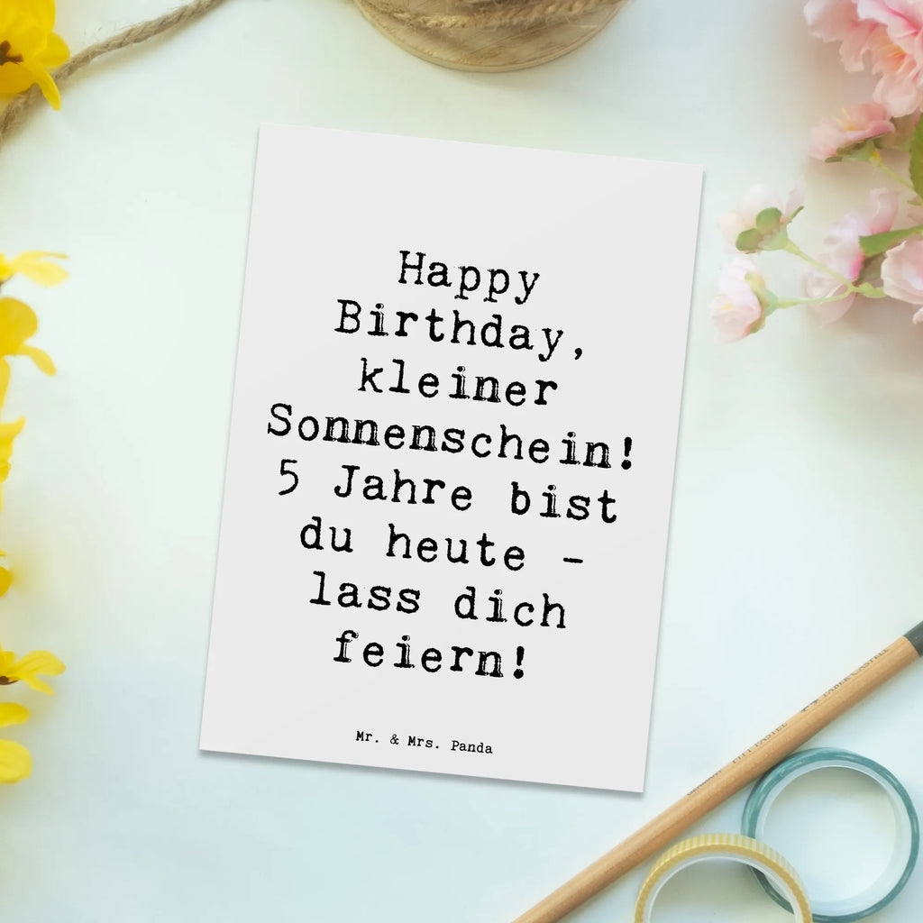 Postkarte Spruch 5. Geburtstag Sonnenschein Geburtstagskarte, Geschenkkarte, Ansichtskarte, Einladung, Grußkarte, Einladungskarte, Dankeskarte, Karte, Einladungskarten Geburtstag, Ansichtskarten, Einladung Geburtstag, Postkarte, Geburtstag, Geburtstagsgeschenk, Geschenk