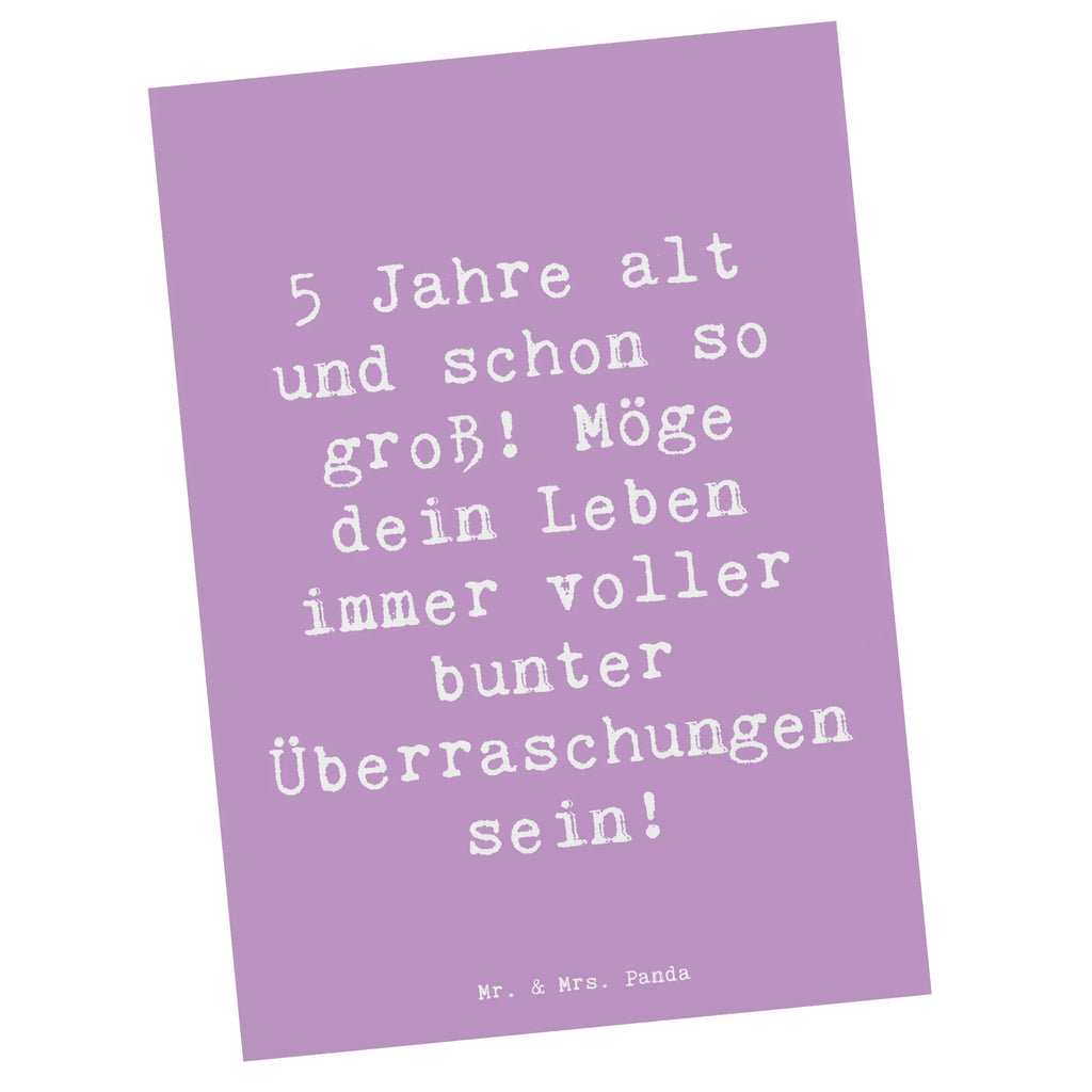 Postcard Saying 5 Jahre alt und schon so groß! Möge dein Leben immer voller bunter Überraschungen sein! Ansichtskarten, Geschenkkarte, Dankeskarte, Einladungskarte, Karte, Ansichtskarte, Postkarte, Einladung, Grußkarte, Einladung Geburtstag, Einladungskarten Geburtstag, Geburtstagskarte, Geburtstag, Geburtstagsgeschenk, Geschenk