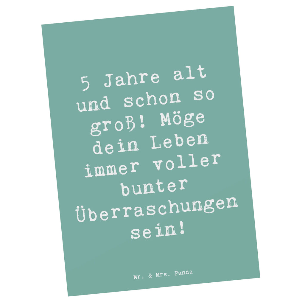 Postcard Saying 5 Jahre alt und schon so groß! Möge dein Leben immer voller bunter Überraschungen sein! Ansichtskarten, Geschenkkarte, Dankeskarte, Einladungskarte, Karte, Ansichtskarte, Postkarte, Einladung, Grußkarte, Einladung Geburtstag, Einladungskarten Geburtstag, Geburtstagskarte, Geburtstag, Geburtstagsgeschenk, Geschenk