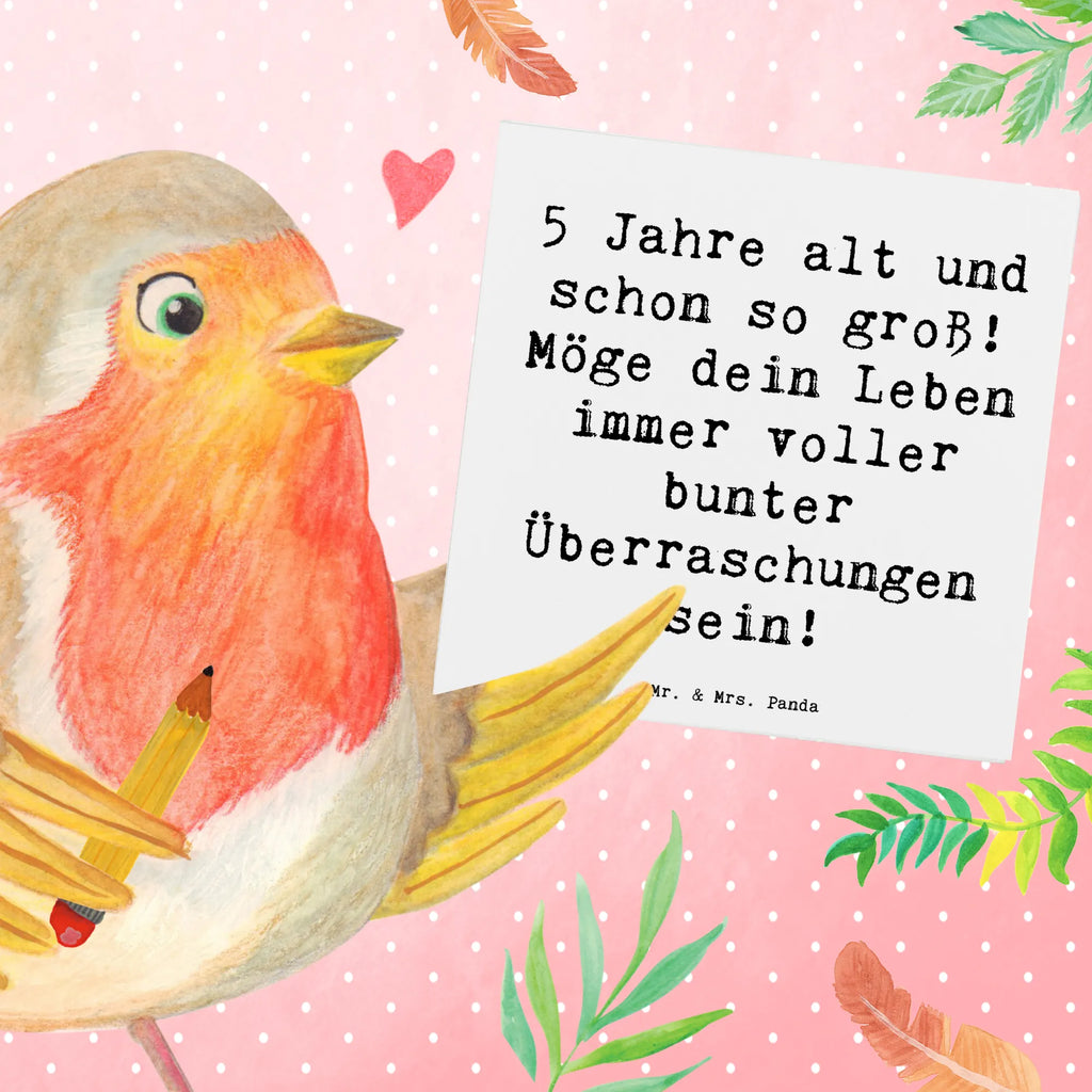 Deluxe Karte Spruch 5. Geburtstag Grußkarte, Einladungskarte, Karte, Hochzeitskarte, Hochwertige Grußkarte, Hochwertige Klappkarte, Geburtstagskarte, Glückwunschkarte, Klappkarte, Geburtstag, Geburtstagsgeschenk, Geschenk
