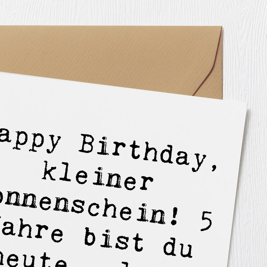 Deluxe Card Saying Happy Birthday, kleiner Sonnenschein! 5 Jahre bist du heute - lass dich feiern! Hochwertige Grußkarte, Einladungskarte, Karte, Hochzeitskarte, Geburtstagskarte, Grußkarte, Hochwertige Klappkarte, Glückwunschkarte, Klappkarte, Geburtstag, Geburtstagsgeschenk, Geschenk