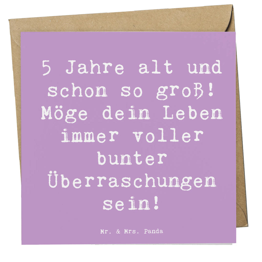 Deluxe Karte Spruch 5. Geburtstag Grußkarte, Einladungskarte, Karte, Hochzeitskarte, Hochwertige Grußkarte, Hochwertige Klappkarte, Geburtstagskarte, Glückwunschkarte, Klappkarte, Geburtstag, Geburtstagsgeschenk, Geschenk