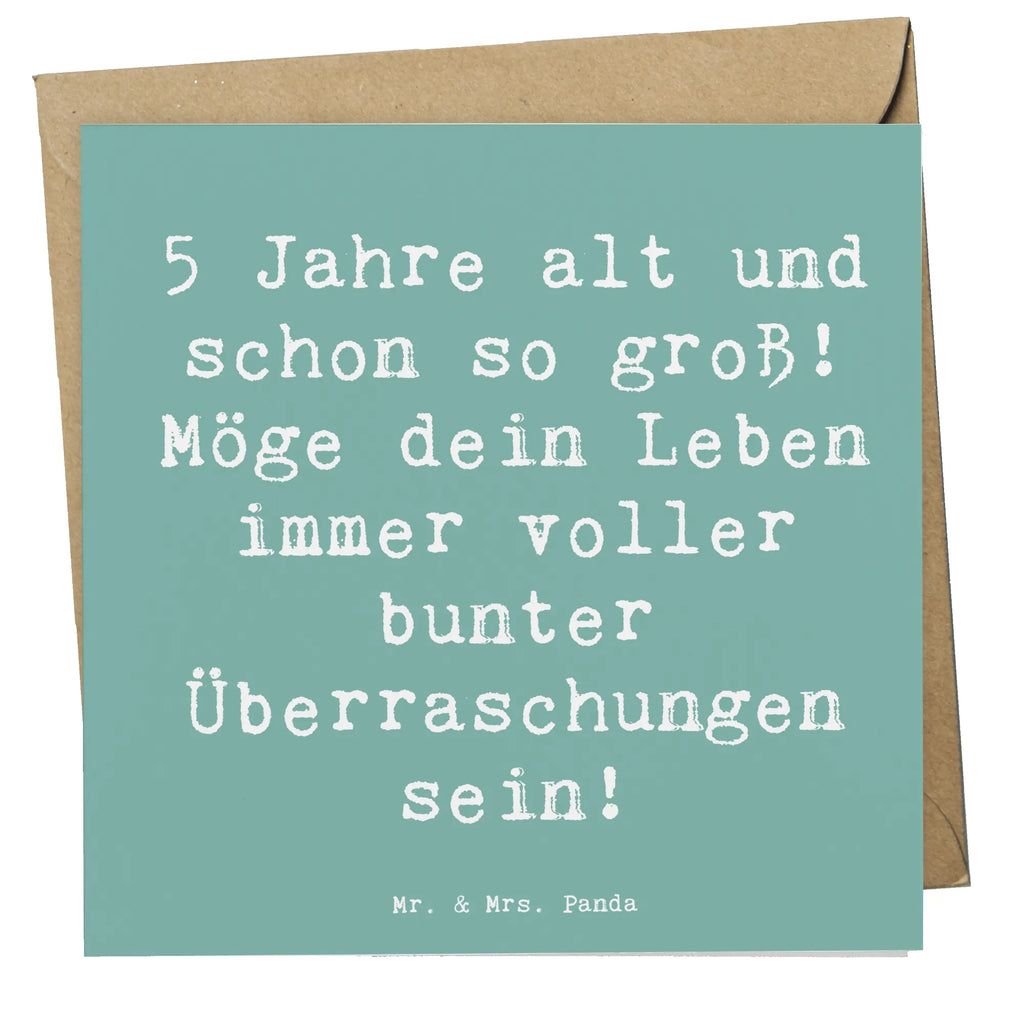 Deluxe Karte Spruch 5. Geburtstag Grußkarte, Einladungskarte, Karte, Hochzeitskarte, Hochwertige Grußkarte, Hochwertige Klappkarte, Geburtstagskarte, Glückwunschkarte, Klappkarte, Geburtstag, Geburtstagsgeschenk, Geschenk