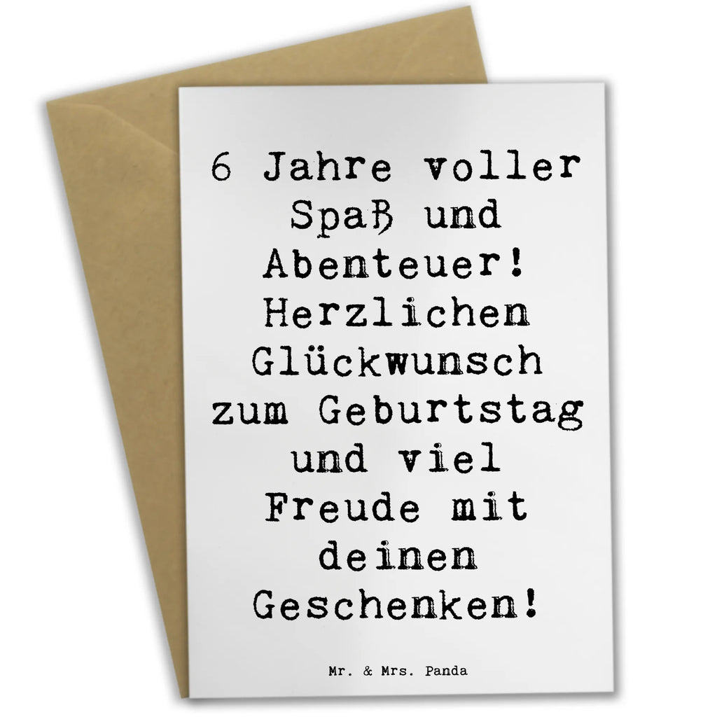 Grußkarte Spruch 6. Geburtstag Freude Hochzeitskarte, Einladungskarte, Glückwunschkarte, Grußkarte, Karte, Ansichtskarten, Geburtstagskarte, Klappkarte, Geburtstag, Geburtstagsgeschenk, Geschenk