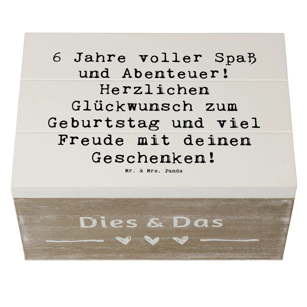 Holzkiste Spruch 6. Geburtstag Freude Truhe, Erinnerungskiste, XXL, Geschenkdose, Dekokiste, Holzkiste, Geschenkbox, Aufbewahrungsbox, Kiste, Schatzkiste, Schatulle, Erinnerungsbox, Geburtstag, Geburtstagsgeschenk, Geschenk