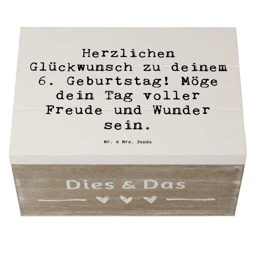 Holzkiste Spruch 6. Geburtstag Geschenkdose, Schatzkiste, Geschenkbox, Kiste, Schatulle, Erinnerungsbox, Dekokiste, XXL, Truhe, Aufbewahrungsbox, Erinnerungskiste, Holzkiste, Geburtstag, Geburtstagsgeschenk, Geschenk
