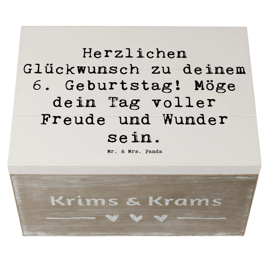 Holzkiste Spruch 6. Geburtstag Geschenkdose, Schatzkiste, Geschenkbox, Kiste, Schatulle, Erinnerungsbox, Dekokiste, XXL, Truhe, Aufbewahrungsbox, Erinnerungskiste, Holzkiste, Geburtstag, Geburtstagsgeschenk, Geschenk