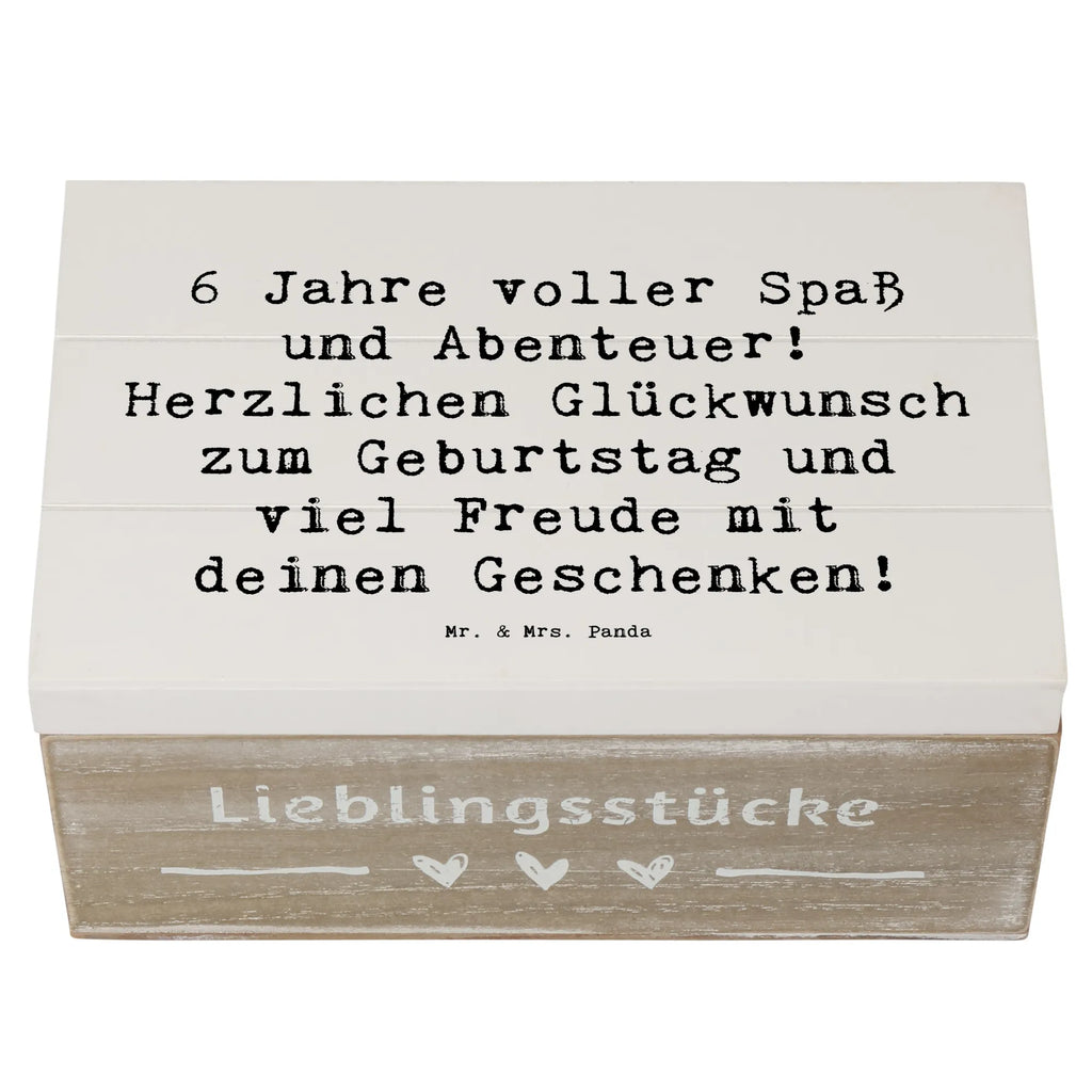 Holzkiste Spruch 6. Geburtstag Freude Truhe, Erinnerungskiste, XXL, Geschenkdose, Dekokiste, Holzkiste, Geschenkbox, Aufbewahrungsbox, Kiste, Schatzkiste, Schatulle, Erinnerungsbox, Geburtstag, Geburtstagsgeschenk, Geschenk