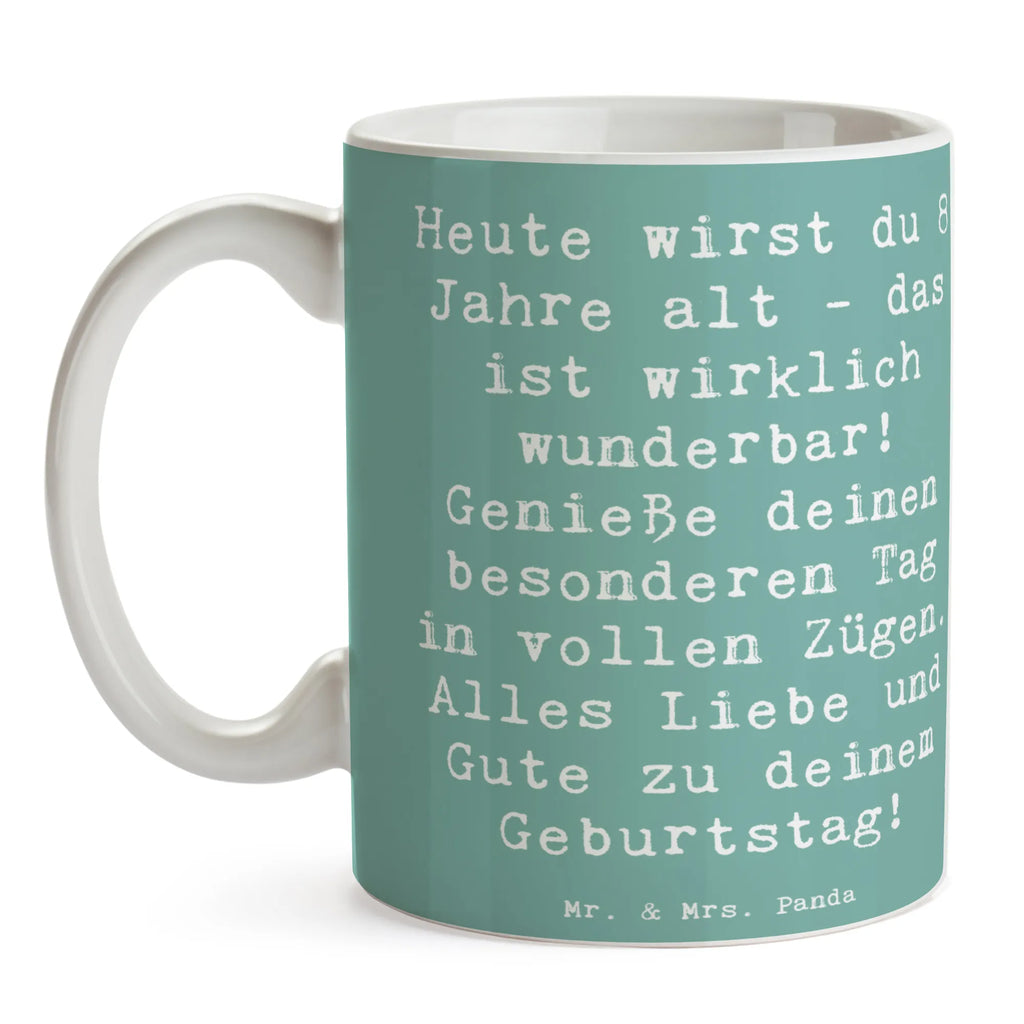 Tasse Spruch 8. Geburtstag Feier Kakaotasse, Motivtasse, Teebecher, Keramikbecher, haferl, Dekotasse, Kaffeebecher, Trinkbecher, Geschenktasse, design tasse, kaffeetasse keramik, Sprüchetasse, Keramiktasse, Mug, Trinktasse, Designtasse, kaffeebecher keramik, tasse für büro, Bürobecher, hochwertige tasse, schöne tasse, kaffeetasse bedruckt, Tasse mit Motiv, tasse für kaffee, milchkaffeetasse, Tasse, Bürotasse, Frühstückstasse, Bedruckte Tasse, Henkeltasse, Kaffeepott, Pott, statement tasse, Frühstücksbecher, heißgetränkebecher, Tasse mit Spruch, Kaffeetasse, Teetasse, kaffeebecher bedruckt, Henkelbecher, Becher, Teepott, Coffee Mug, Geschenk, Geburtstagsgeschenk, Geburtstag