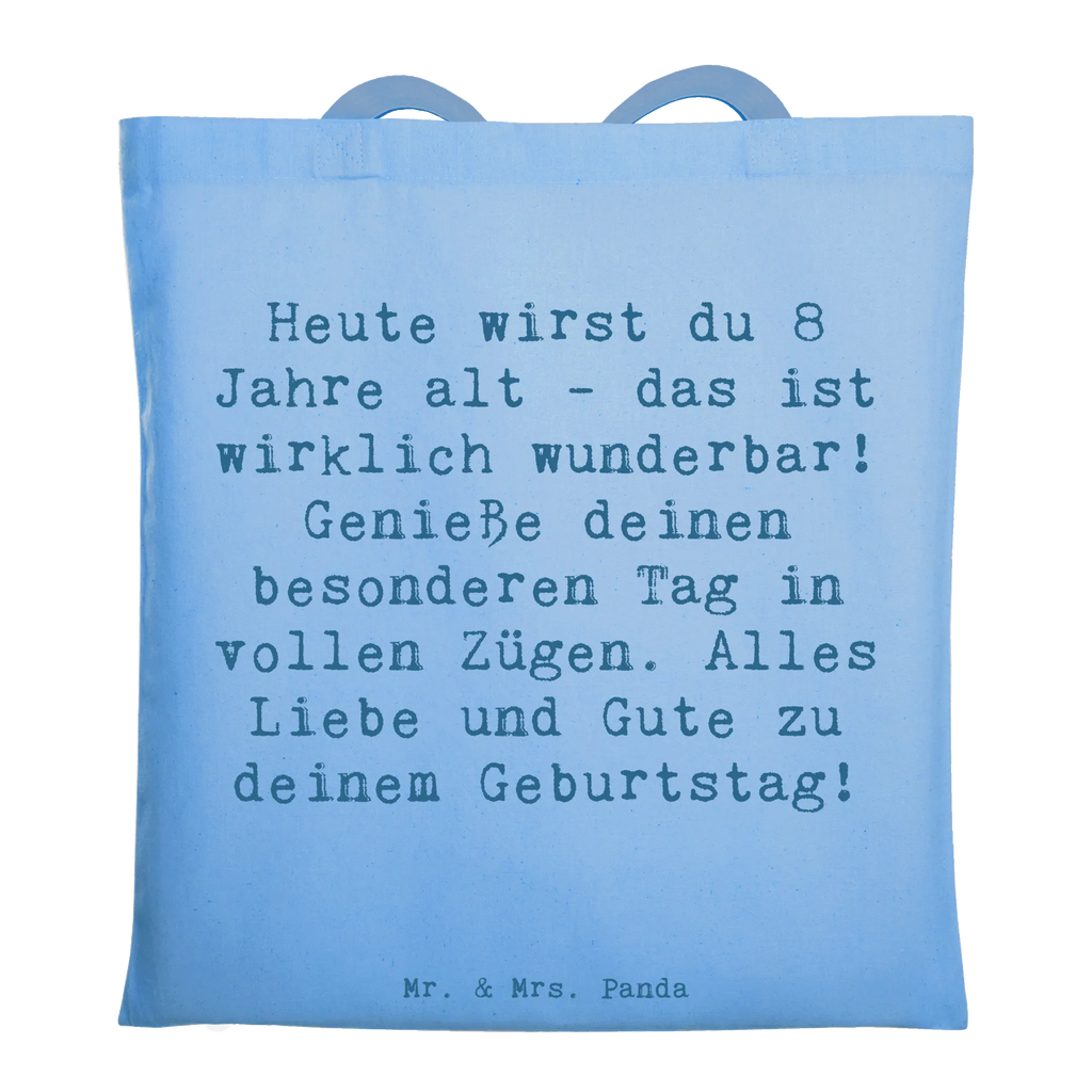 Tragetasche Spruch 8. Geburtstag Feier Beuteltasche, Beutel, Einkaufstasche, Jutebeutel, Stoffbeutel, Tasche, Shopper, Umhängetasche, Strandtasche, Schultertasche, Stofftasche, Tragetasche, Badetasche, Jutetasche, Einkaufstüte, Laptoptasche, Geburtstag, Geburtstagsgeschenk, Geschenk