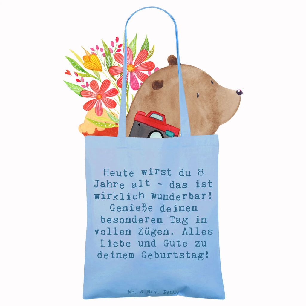 Tragetasche Spruch 8. Geburtstag Feier Beuteltasche, Beutel, Einkaufstasche, Jutebeutel, Stoffbeutel, Tasche, Shopper, Umhängetasche, Strandtasche, Schultertasche, Stofftasche, Tragetasche, Badetasche, Jutetasche, Einkaufstüte, Laptoptasche, Geburtstag, Geburtstagsgeschenk, Geschenk