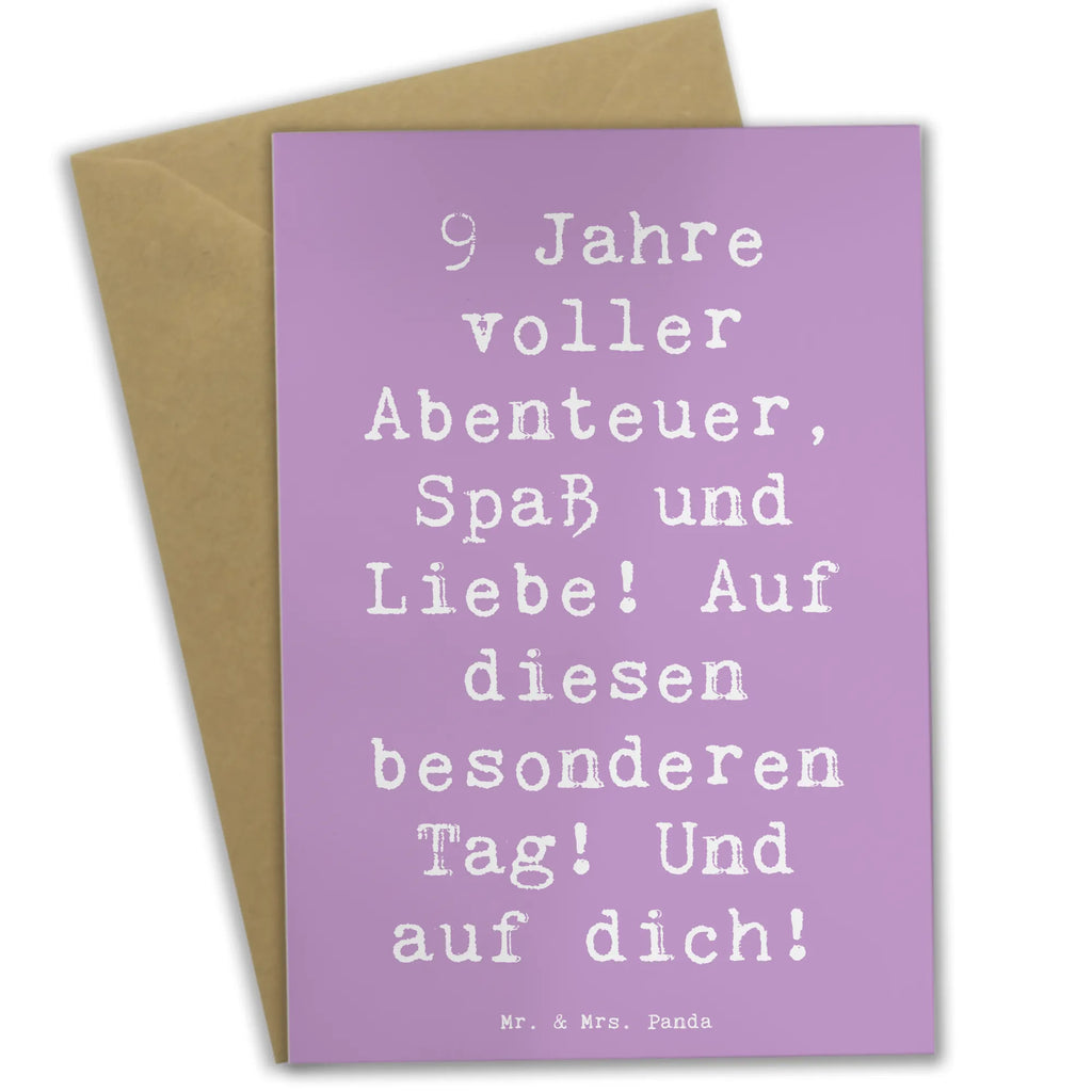 Grußkarte Spruch 9. Geburtstag Abenteuer Einladungskarte, Glückwunschkarte, Klappkarte, Grußkarte, Karte, Geburtstagskarte, Ansichtskarten, Hochzeitskarte, Geburtstag, Geburtstagsgeschenk, Geschenk