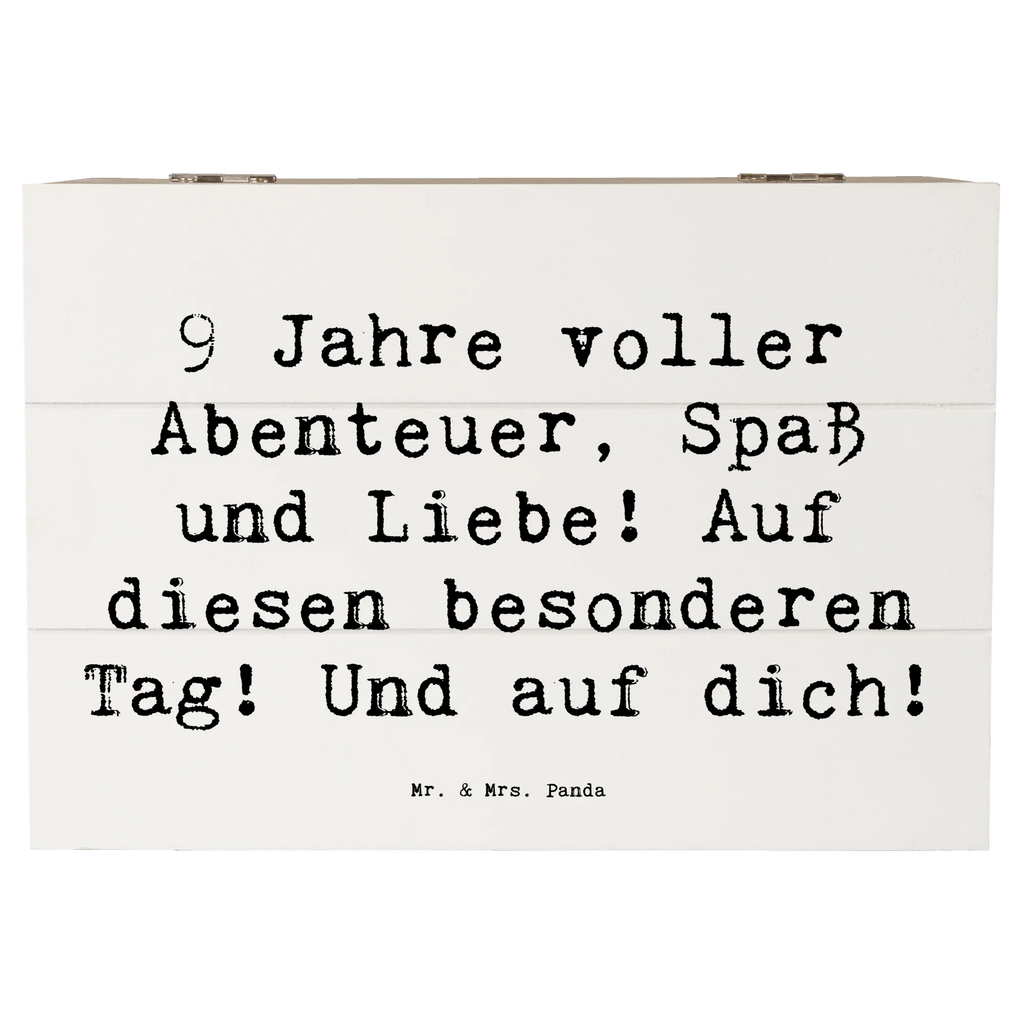 Holzkiste Spruch 9. Geburtstag Abenteuer Kiste, Truhe, Erinnerungskiste, Erinnerungsbox, Schatulle, Dekokiste, Holzkiste, Geschenkbox, XXL, Aufbewahrungsbox, Schatzkiste, Geschenkdose, Geburtstag, Geburtstagsgeschenk, Geschenk