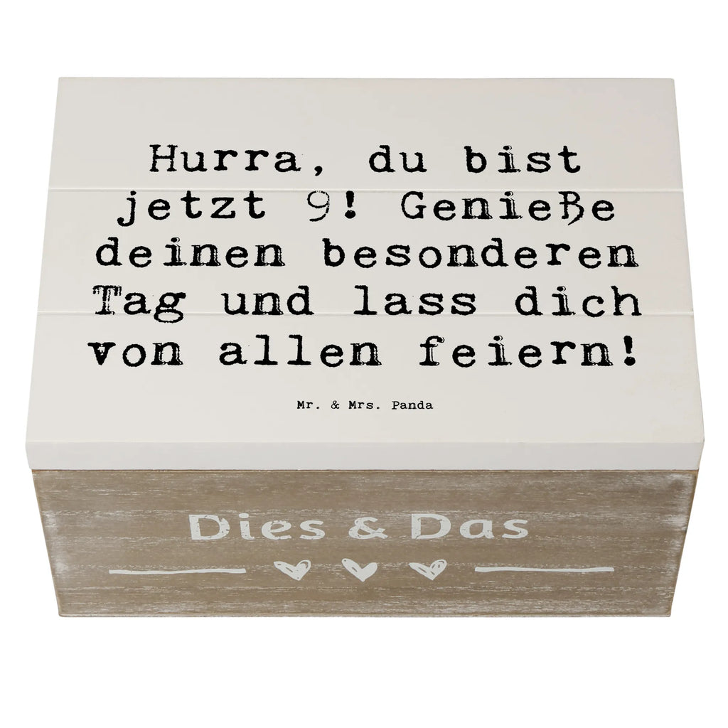 Holzkiste Spruch 9. Geburtstag Freude Geschenkbox, Schatzkiste, Aufbewahrungsbox, Erinnerungskiste, Schatulle, Erinnerungsbox, XXL, Kiste, Holzkiste, Truhe, Dekokiste, Geschenkdose, Geburtstag, Geburtstagsgeschenk, Geschenk