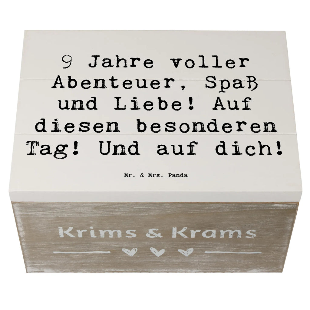 Holzkiste Spruch 9. Geburtstag Abenteuer Kiste, Truhe, Erinnerungskiste, Erinnerungsbox, Schatulle, Dekokiste, Holzkiste, Geschenkbox, XXL, Aufbewahrungsbox, Schatzkiste, Geschenkdose, Geburtstag, Geburtstagsgeschenk, Geschenk