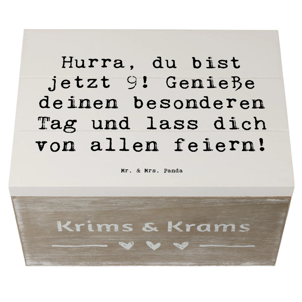 Holzkiste Spruch 9. Geburtstag Freude Geschenkbox, Schatzkiste, Aufbewahrungsbox, Erinnerungskiste, Schatulle, Erinnerungsbox, XXL, Kiste, Holzkiste, Truhe, Dekokiste, Geschenkdose, Geburtstag, Geburtstagsgeschenk, Geschenk