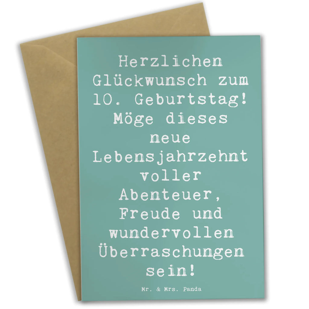 Grußkarte Spruch 10. Geburtstag Hochzeitskarte, Grußkarte, Geburtstagskarte, Ansichtskarten, Glückwunschkarte, Karte, Klappkarte, Einladungskarte, Geburtstag, Geburtstagsgeschenk, Geschenk